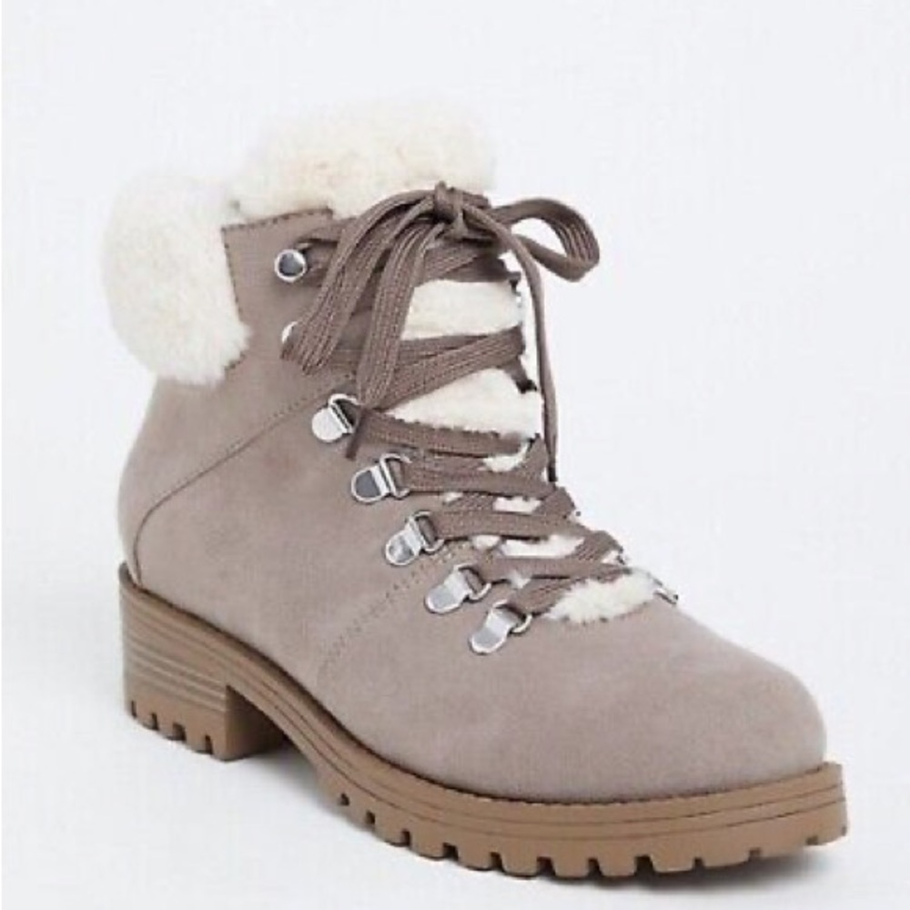 Torrid Size 12- Taupe Faux Suede Boots